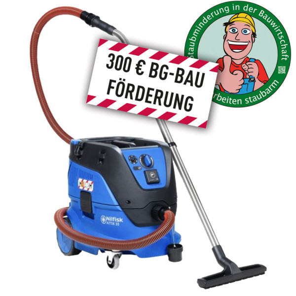 Nilfisk Sicherheitssauger ATTIX 33-2H IC ASBEST - BG Bau Förderung