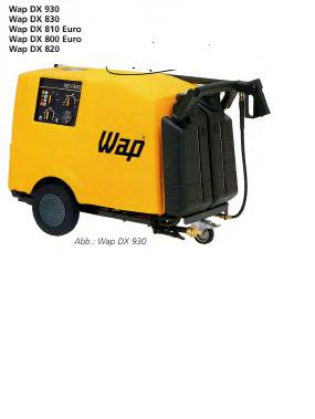 Wap Hochdruckreiniger DX 800,810,820,830,930 und Titan